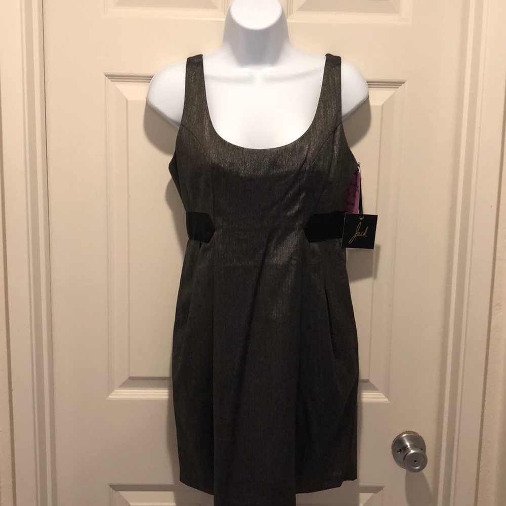 Silver and black dress